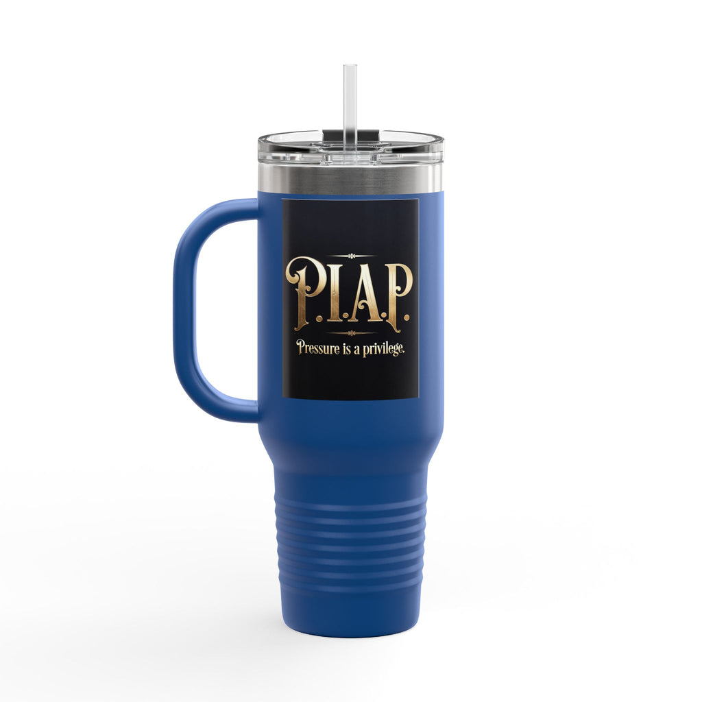 40oz Insulated Travel Mug – 'Football is Life' Stainless Steel Tumbler with Handle & Straw