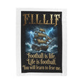 Football Is Life Velveteen Plush Blanket – Pirate Ship Design