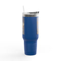 40oz Insulated Travel Mug – 'Football is Life' Stainless Steel Tumbler with Handle & Straw